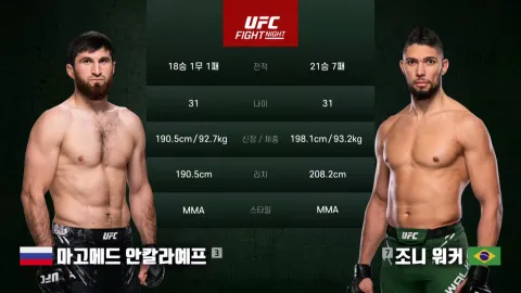 마고메드 안칼라예프 vs  조니 워커 [UFC FIGHT NIGHT]