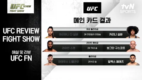 조나단 피어스 vs 데이비드 오나마 [UFC REVIEW Fight Show]