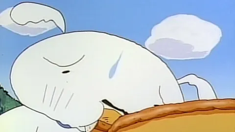 흰둥이,배고픔은못참아