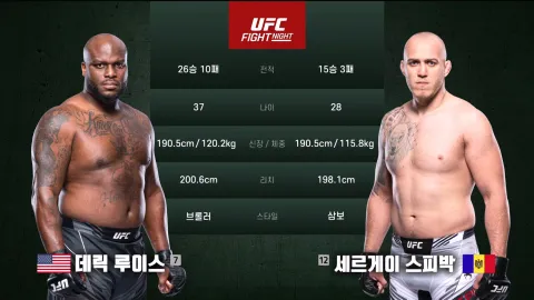 데릭 루이스 vs 세르게이 스피박 [UFC FIGHT NIGHT]