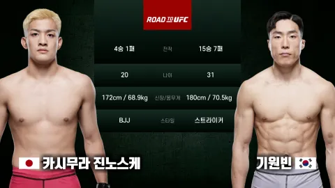 카시무라 진노스케 vs 기원빈 [ROAD TO UFC] 하이라이트
