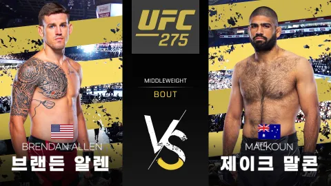 브랜든 알렌 vs 제이크 말콘 [UFC 275] 하이라이트
