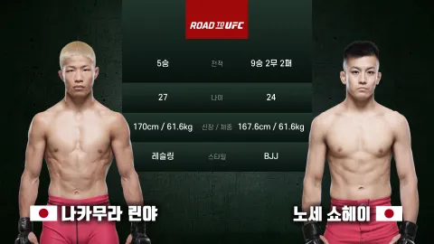 나카무라 린야 vs 노세 쇼헤이 [ROAD TO UFC] 하이라이트